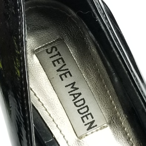 Steve Madden Black Patent Leather Heels 8.5  Ei44 - Picture 8 of 8
